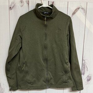 The North Face Texture Cap Rock Fleece Jacket Men’s Large Green EUC